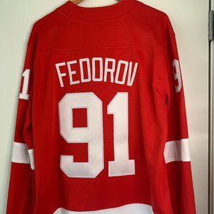 Sergei Fedorov Detroit Red Wings NHL Jersey, Men's Small